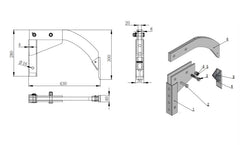 Landy Attachments Hitch Receiver Mounted Ripper V2 Used with Category 0 and 1, 3 Point Hitch Adapters