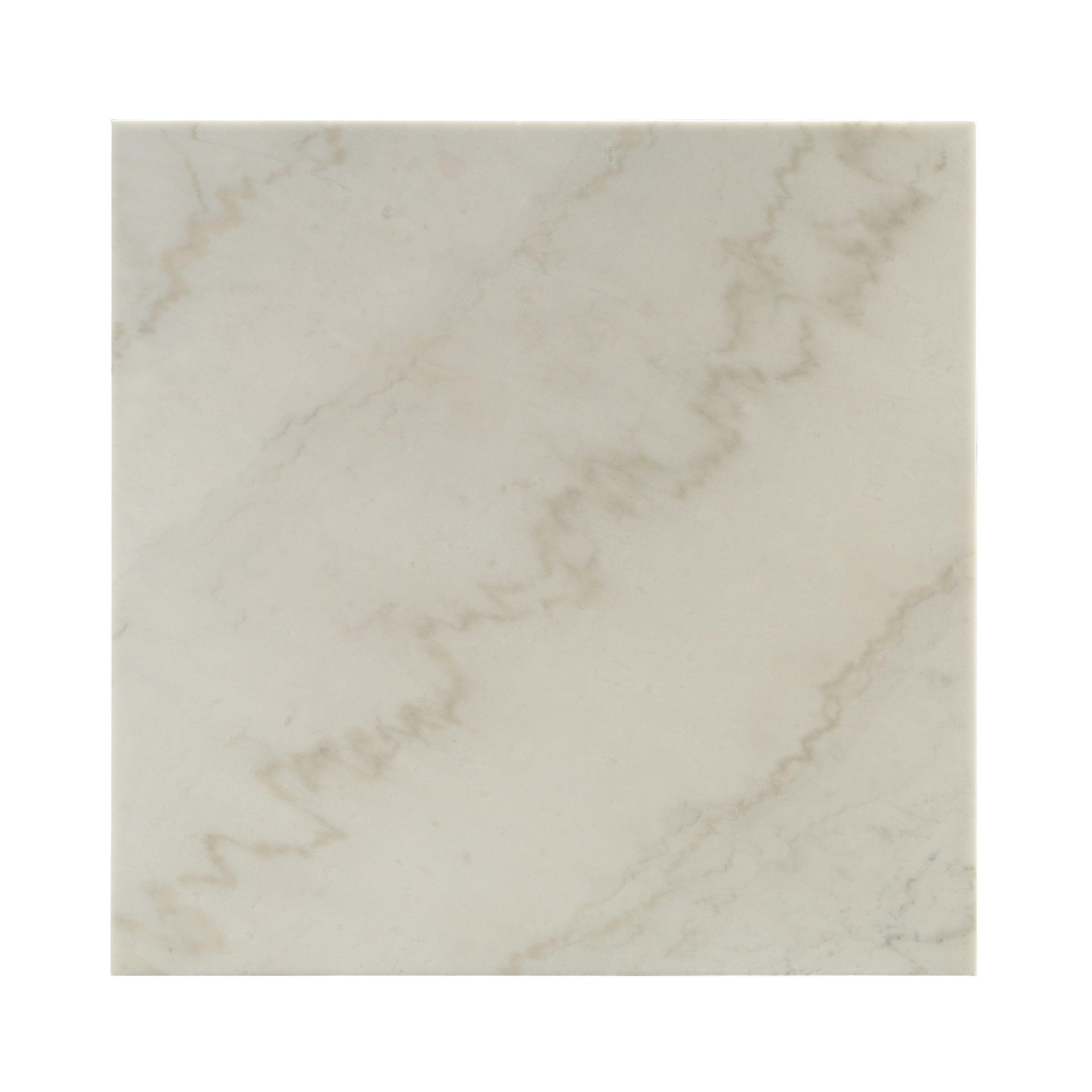 Modern Elegance White Marble Coffee Table 1pc Luxury Furniture Living Room Center-Table Black Finish Legs