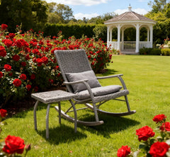 Small Square Rattan End Table,Outdoor Wicker Side Table,All-Weather Material Coffee Table for Garden, Balcony, Backyard