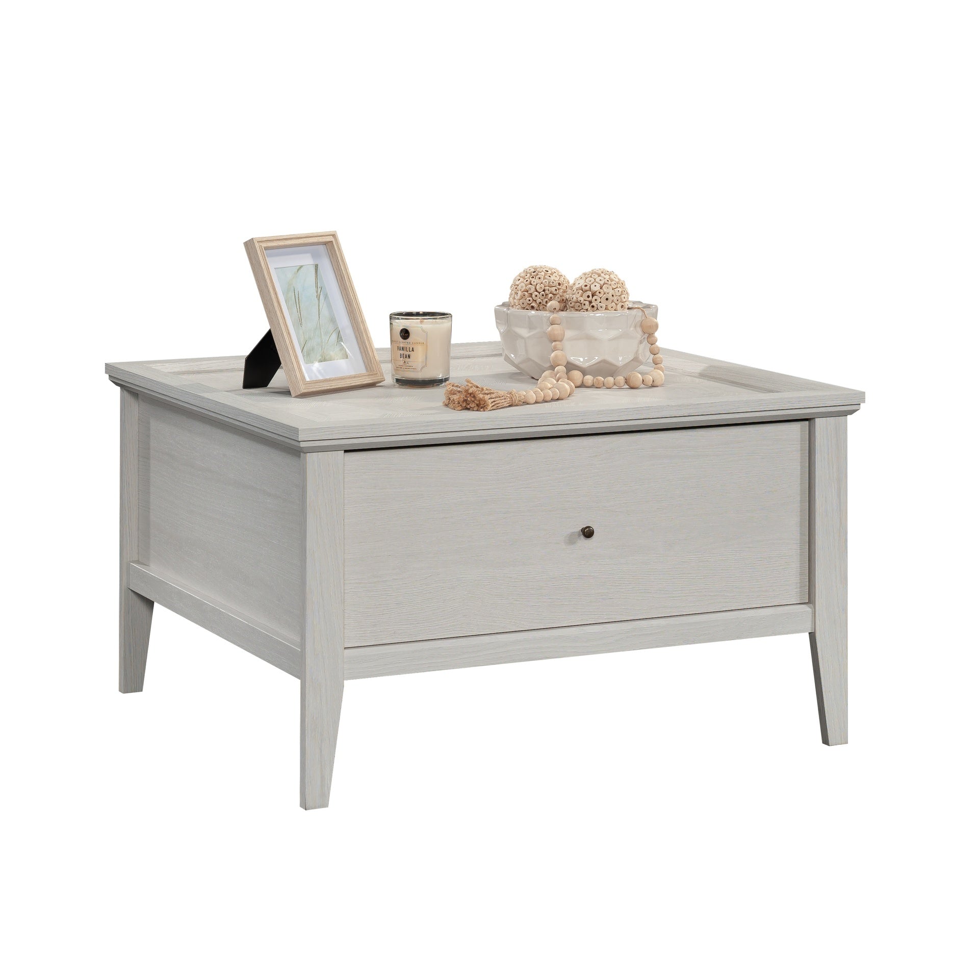Coffee Table with Elegant Design, Light Gray finish