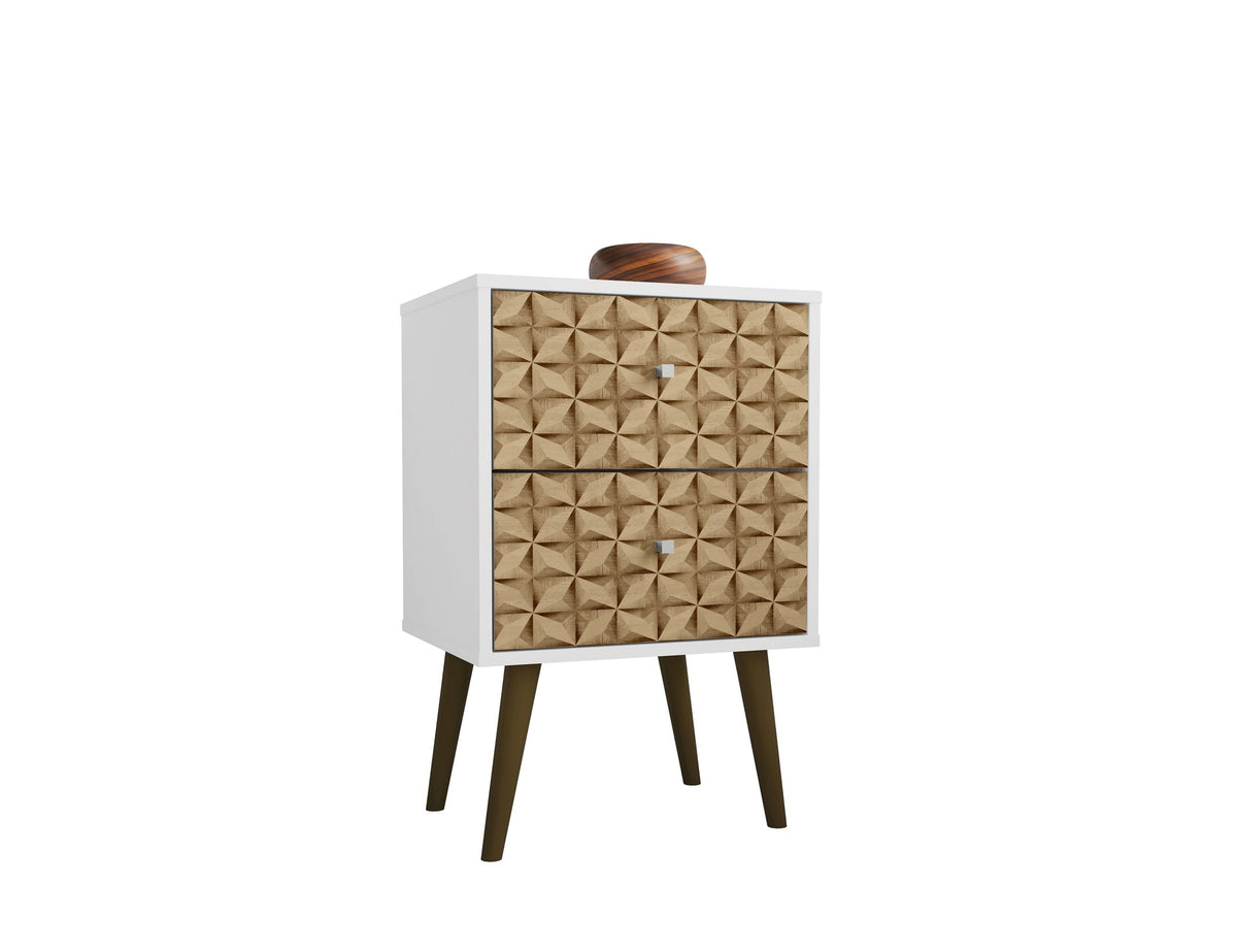 Nightstand in Natural and White
