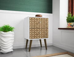 Nightstand in Natural and White