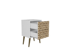Nightstand in Natural and White