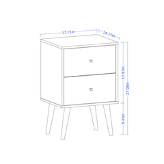 Nightstand in Natural and White