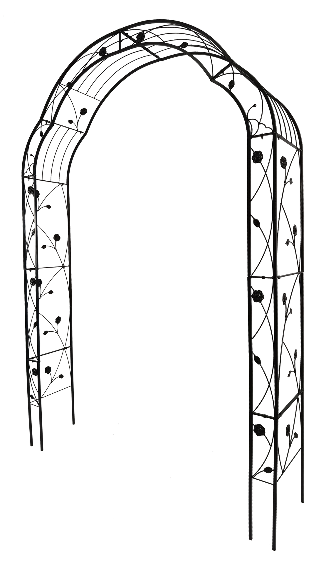 Metal Garden Arch Assemble Freely with 8 Styles Garden Arbor Trellis Climbing Plants Support Rose Arch Black