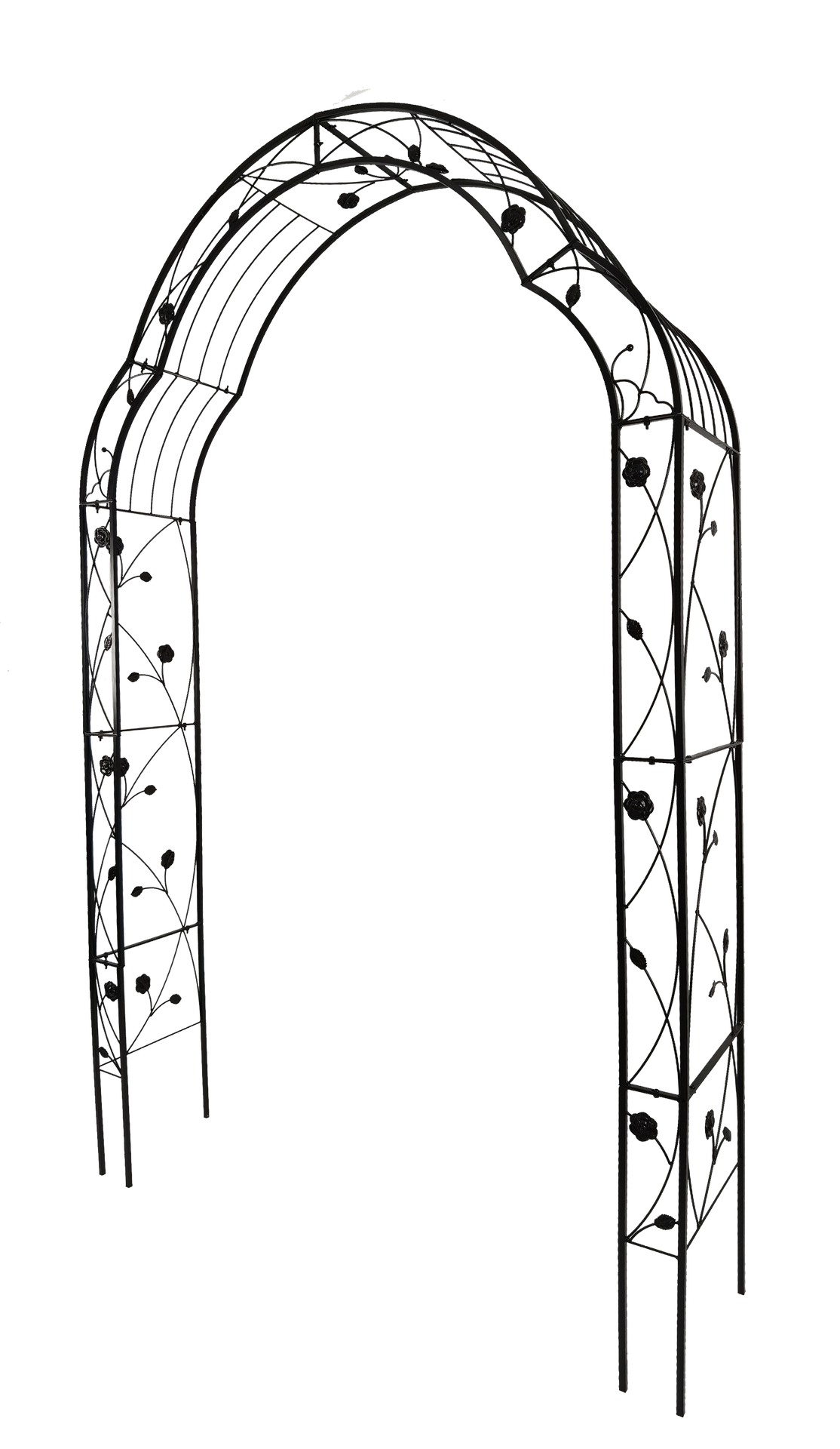 Metal Garden Arch Assemble Freely with 8 Styles Garden Arbor Trellis Climbing Plants Support Rose Arch Black