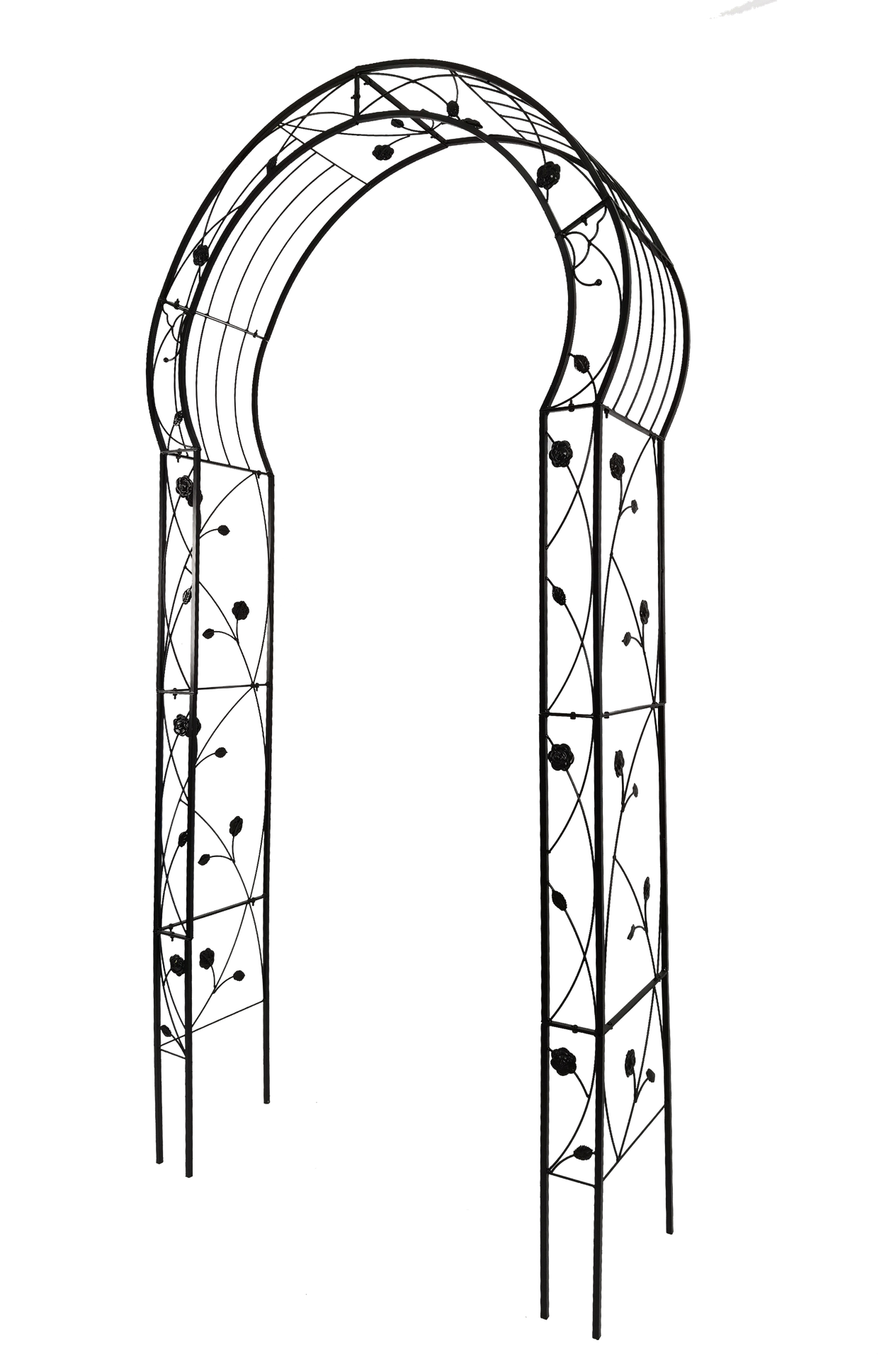 Metal Garden Arch Assemble Freely with 8 Styles Garden Arbor Trellis Climbing Plants Support Rose Arch Black