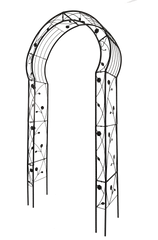 Metal Garden Arch Assemble Freely with 8 Styles Garden Arbor Trellis Climbing Plants Support Rose Arch Black