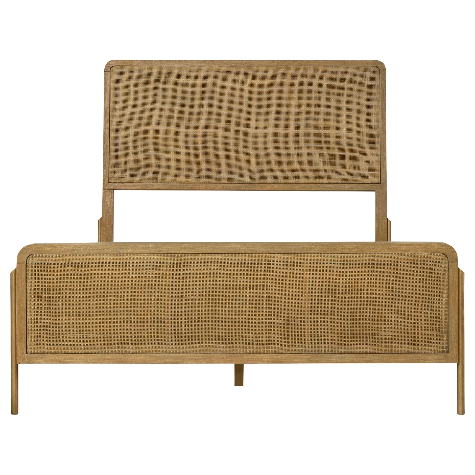 Stevie Sand Wash and Natural Cane Eastern King Panel Bed
