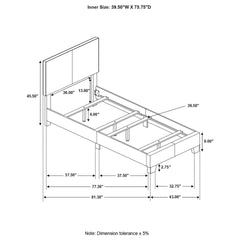 Black Twin Panel Bed