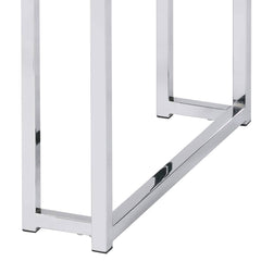 Chafik Natural Oak & Chrome Finish End Table