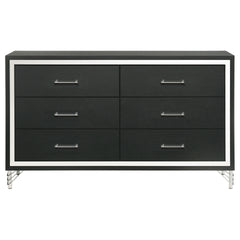 Malcolm Black 6-drawer Dresser Cabinet