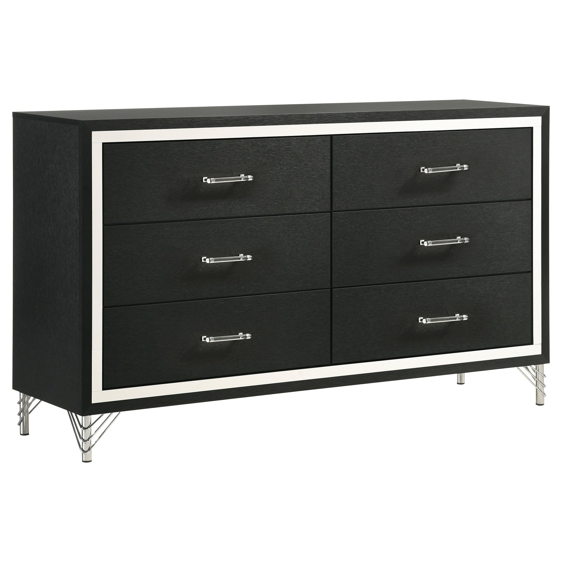 Malcolm Black 6-drawer Dresser Cabinet