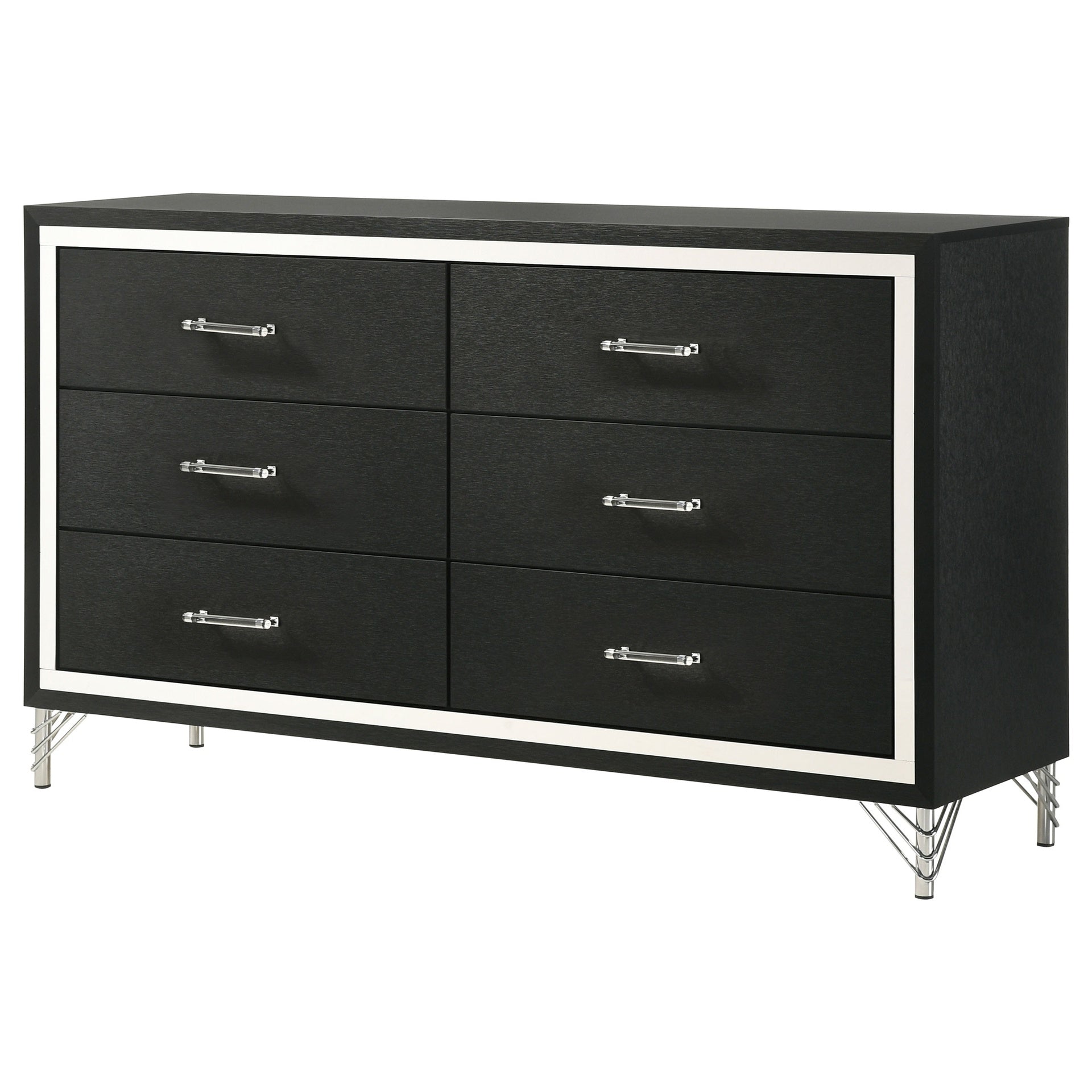 Malcolm Black 6-drawer Dresser Cabinet