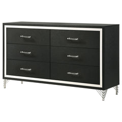 Malcolm Black 6-drawer Dresser Cabinet