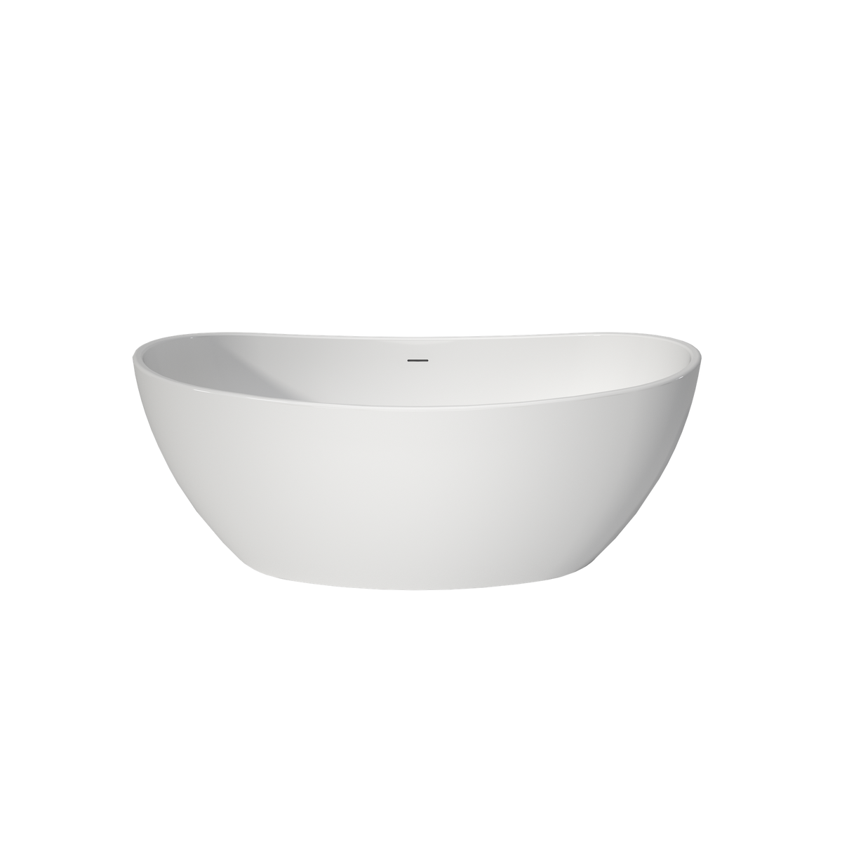 Acrylic Free Standing Tubs 60"-Luxury Spacious, Modern Deep Soaking Bath-tubs,White