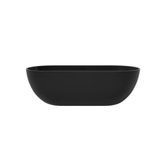 69 Inch Solid Surface Soaking Bathtub - Deep Soak Freestanding Tub