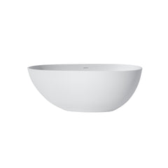 59" Premium Solid Surface Deep Soaking Bathtub