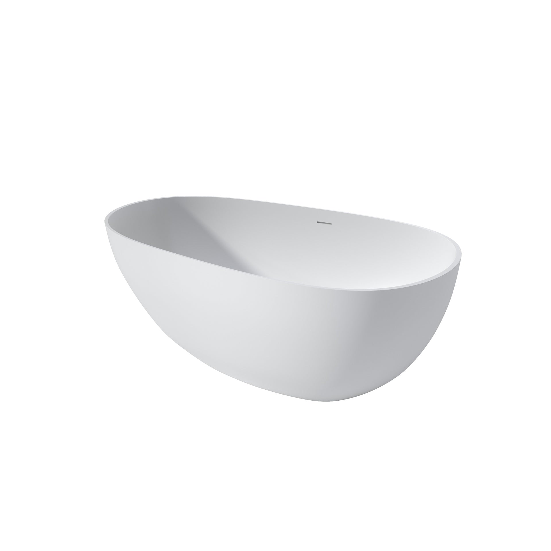 59" Premium Solid Surface Deep Soaking Bathtub