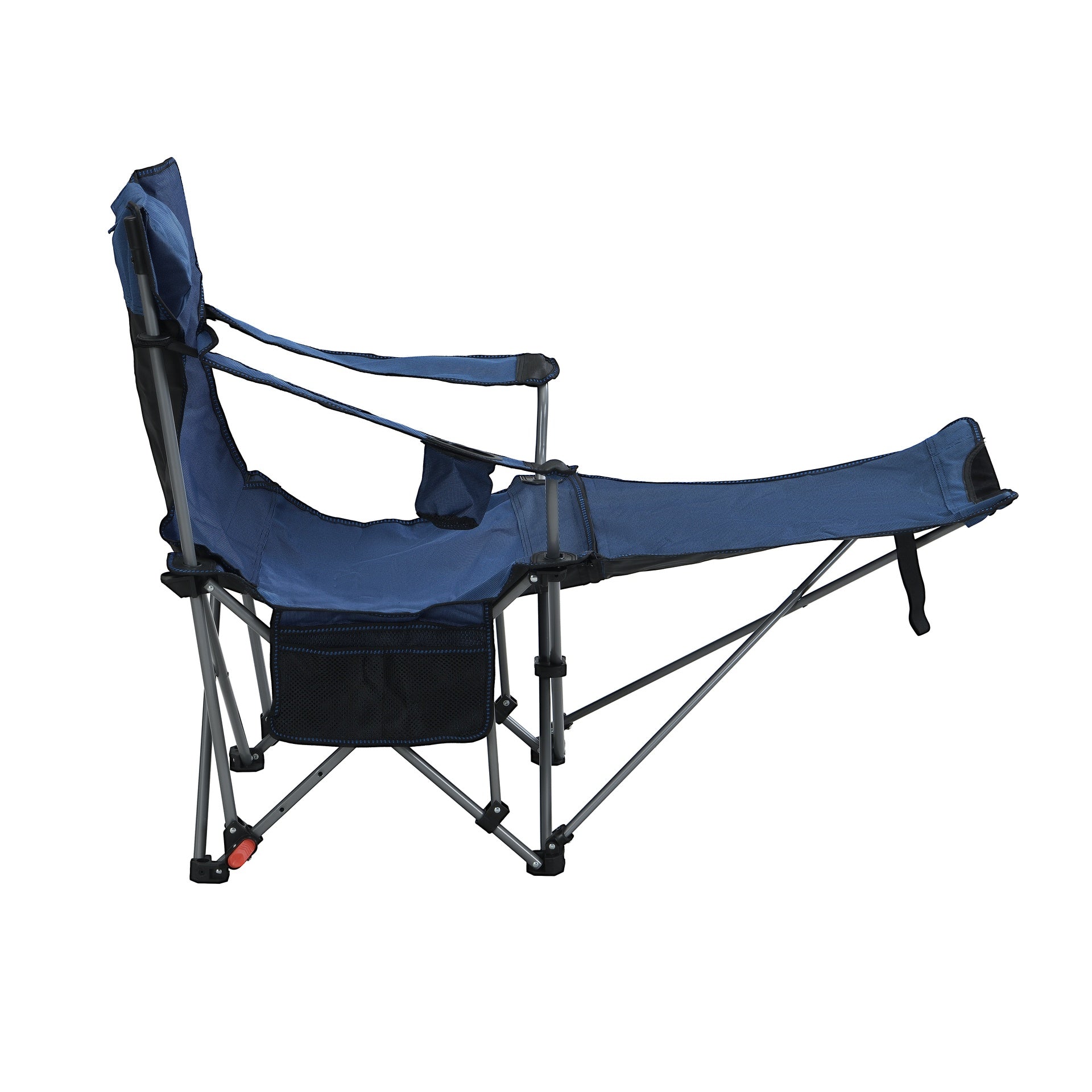 Outdoor Camping Chairs Folding/Portable/Adjustable reclining chair(Three-level adjustment), Side Pockets & Cup Holder,Carry Bag,Dark Blue