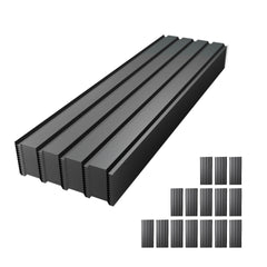 Metal Roof Panel Length 61IN 15PCS Galvanized Roof Panels  Waterproof Heavy Duty Metal Roof Panels for Outdoor House Storage Stables Patio Garages Sheds,Gray