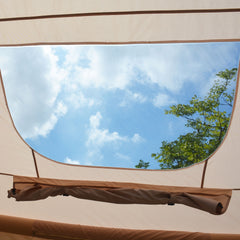 6.3m ² Inflatable Camping Tent , 4 Season Waterproof Windproof, Clear Skylight & 420D Oxford Waterproof, Air Tent with Mesh Windows/Doors