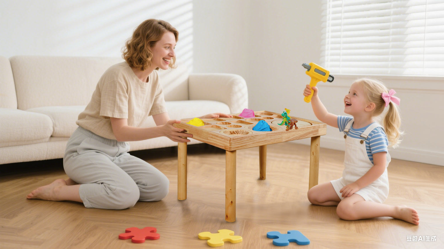 Sensory Table for Toddlers 1-3 with 2 Chairs, Wooden Kid Activity Table Chair Set with Double-Sided Boards for Sand and Water Play