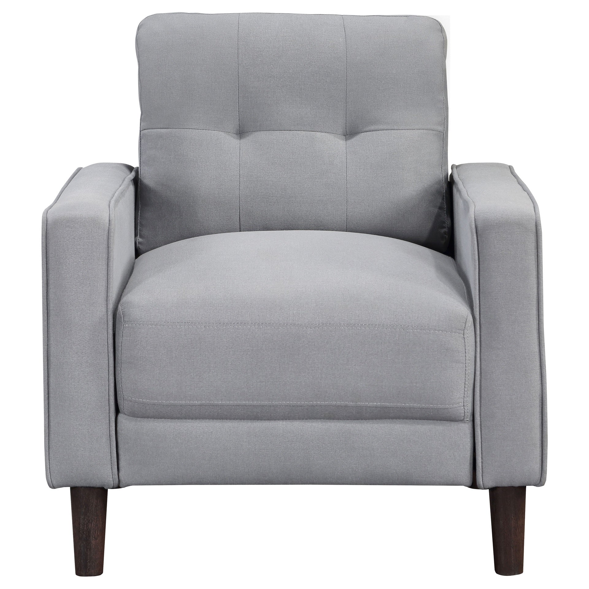 Harvey Grey Upholstered Tufted Accent Chair