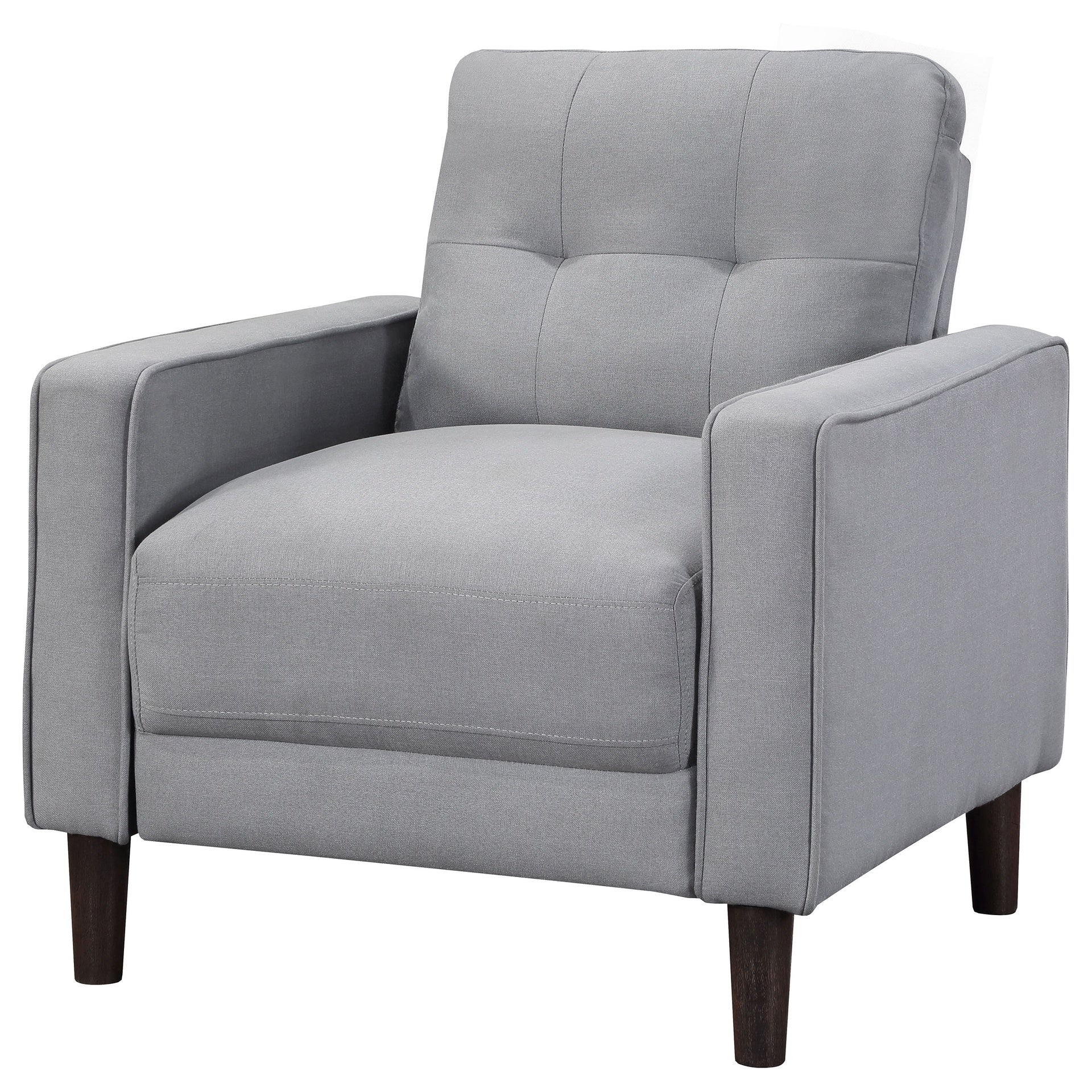 Harvey Grey Upholstered Tufted Accent Chair
