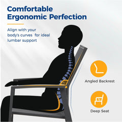 Set of 4 Aluminum Patio Dining Chairs, 22.44 Inches Width Fully Assembled Stackable Gray Outdoor Chairs