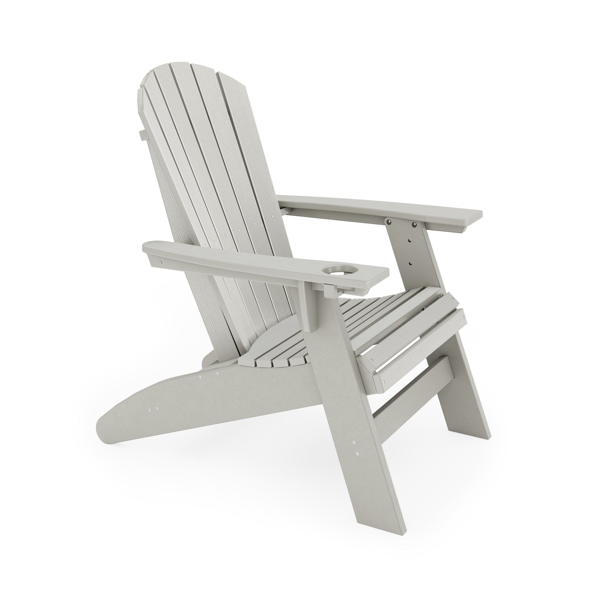 Dark Gray Adirondack Chair – Sturdy HDPE Poly Lumber for Poolside, Patio, and Garden Relaxation