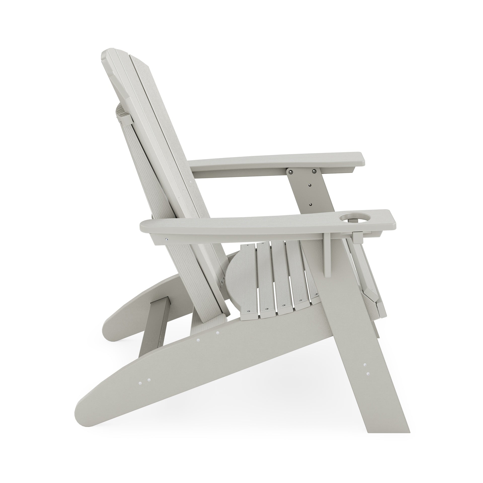 Dark Gray Adirondack Chair – Sturdy HDPE Poly Lumber for Poolside, Patio, and Garden Relaxation