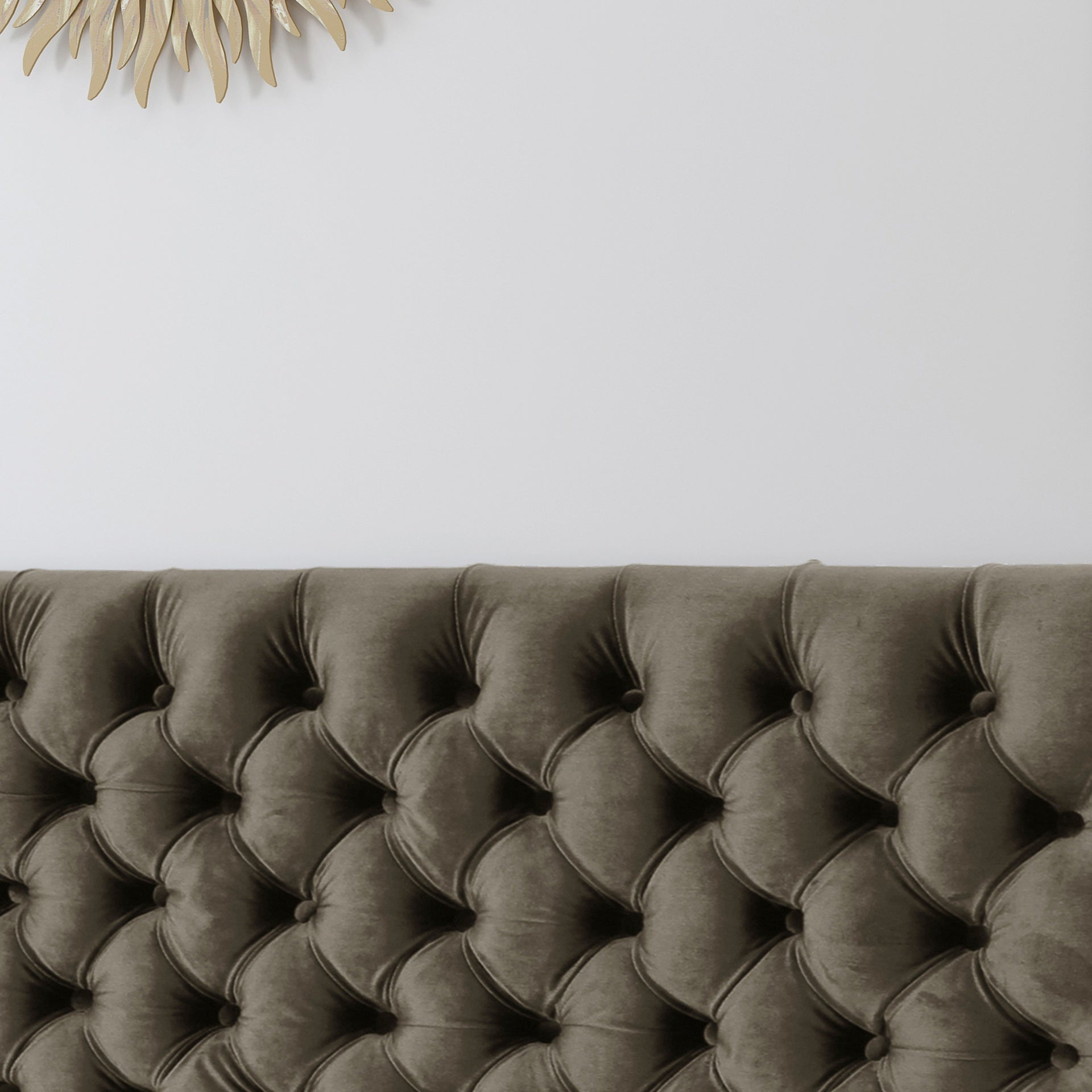 Tufted Upholstered Queen Size Bed Headboard in Modern Button Design, Adjustable Solid Wood Head Board, Solid Wood Head Board with Durable Metal Legs in Bedroom