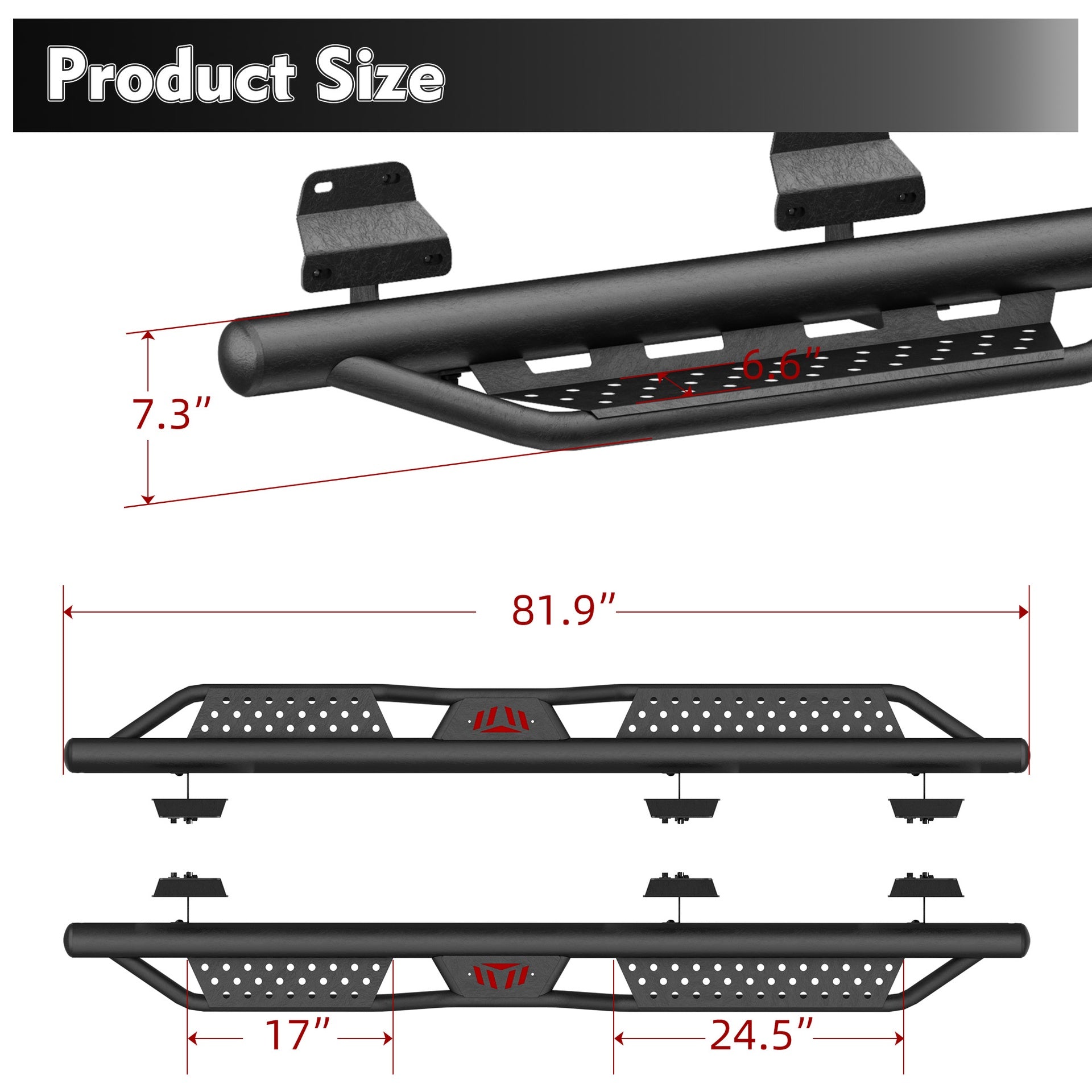Boards SuperCrew Cab Compatible for 2015-2026 F150 & 2017-2025 Ford F250 F350 Super Duty Crew Cab Side Step (4 Full Size Doors)