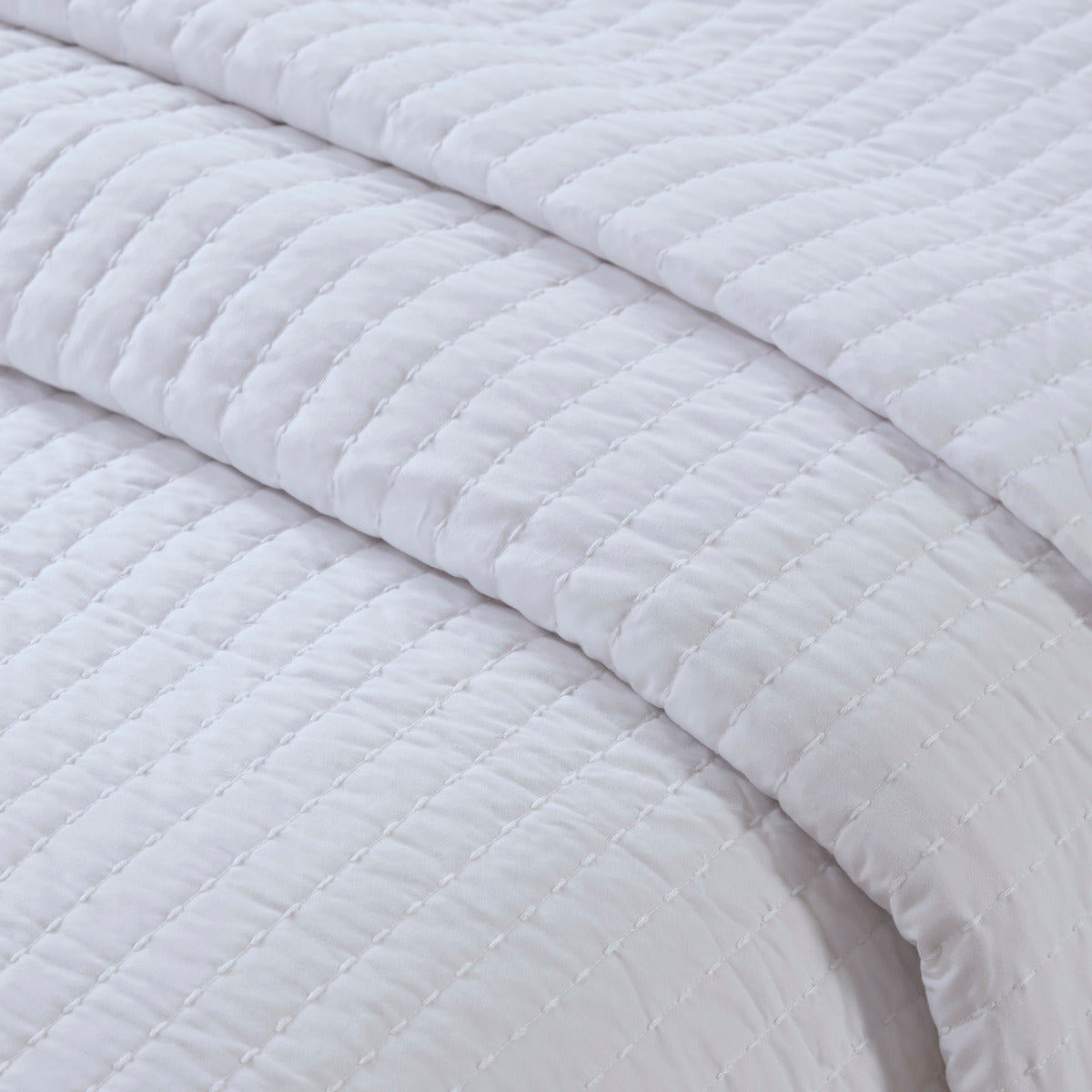 2 Piece Quilt Set White Twin/Twin XL