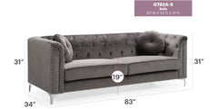 Elegant Contemporary Dark Gray Sofa