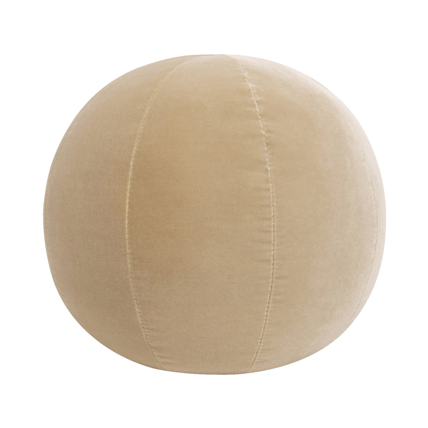 Luna 12" Round Sphere Accent Ball Throw Pillow, Fawn Brown Performance Velvet