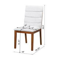 Walnut & Tufted Upholstery Modern Dining Chairs Set of 2 – Stylish Comfort for Every Space