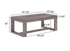 1pc Contemporary Coffee Table Rustic Brown Gray Tan Finish Living Room Wooden Furniture