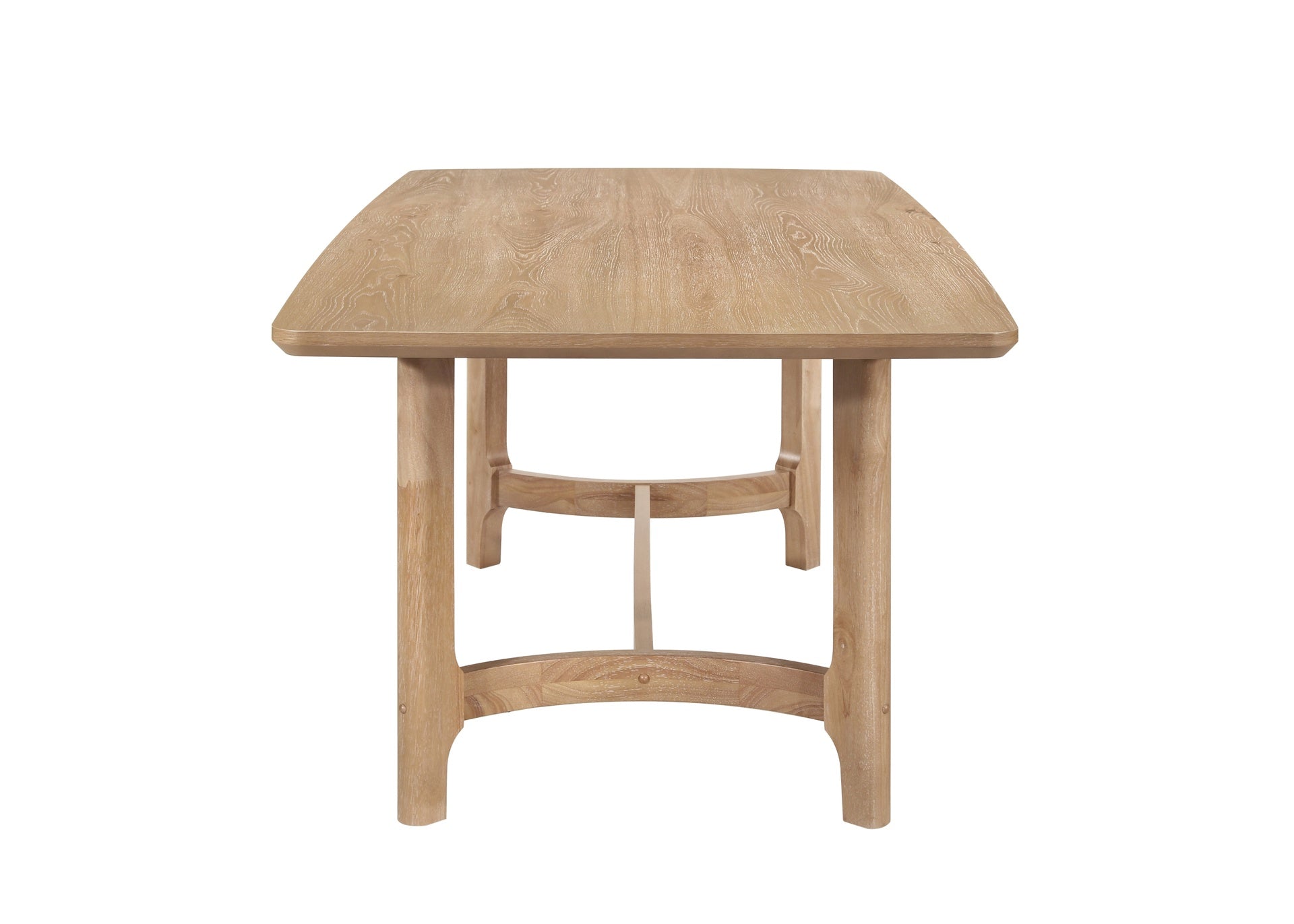 Modern 1pc Rectangular Table Light Brown Beige Finish Softly Rounded Corners Wooden Dining Room Furniture