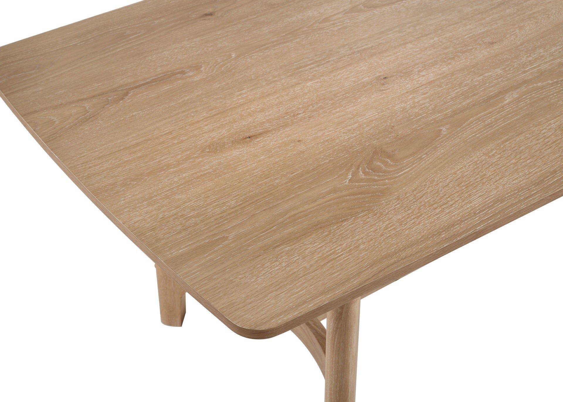Modern 1pc Rectangular Table Light Brown Beige Finish Softly Rounded Corners Wooden Dining Room Furniture