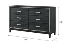 Haiden Weathered Black Finish Dresser
