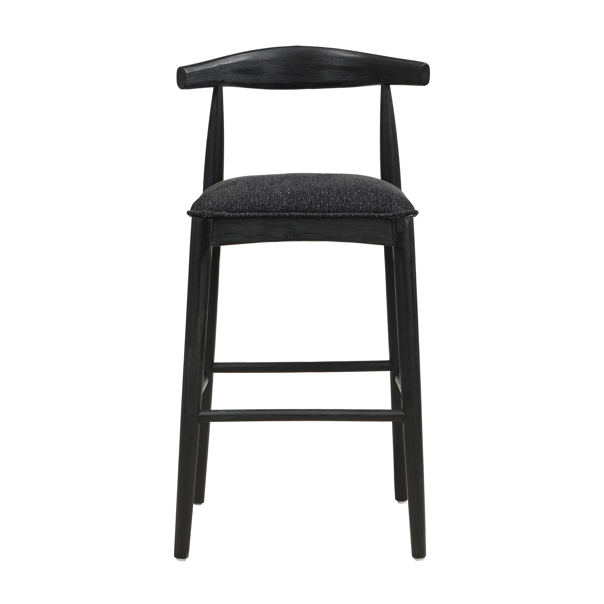 BAR STOOL IN BLACK FABRIC (SET OF 2)