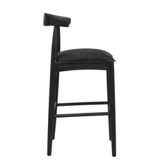 BAR STOOL IN BLACK FABRIC (SET OF 2)