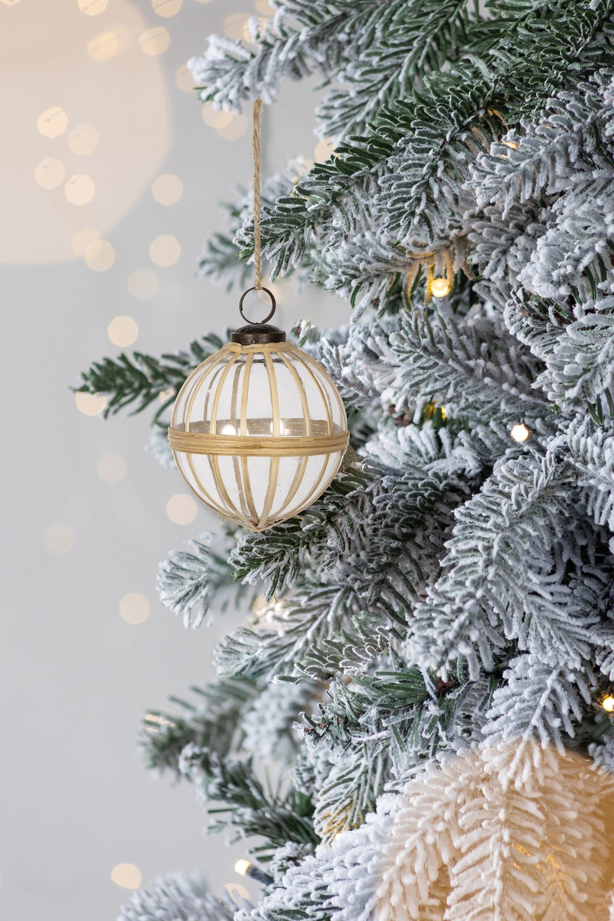 D3.2" X-Mas Hanging Ornament, Decorative Hanging Ball Christmas Tree Ornaments for Holiday Party Decorations, Set of 3
