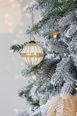 D3.2" X-Mas Hanging Ornament, Decorative Hanging Ball Christmas Tree Ornaments for Holiday Party Decorations, Set of 3