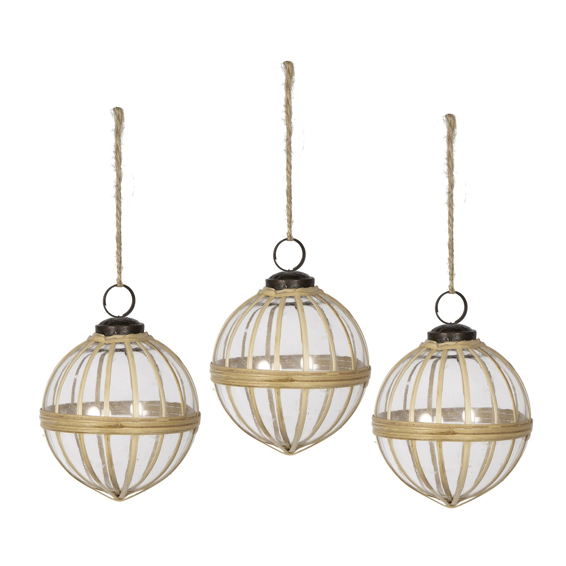 D3.2" X-Mas Hanging Ornament, Decorative Hanging Ball Christmas Tree Ornaments for Holiday Party Decorations, Set of 3