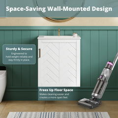 20" Wall Mounted Bathroom Cabinet with Side Cabinet Combo, Bathroom Cabinet with Soft-Closing Door, Modern Bathroom Vanity with Sink