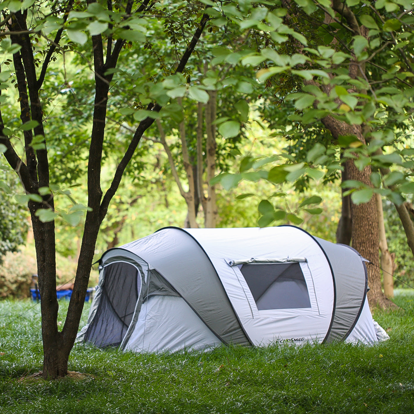 4-6 Persons White + Gray Pop-Up Boat Tent