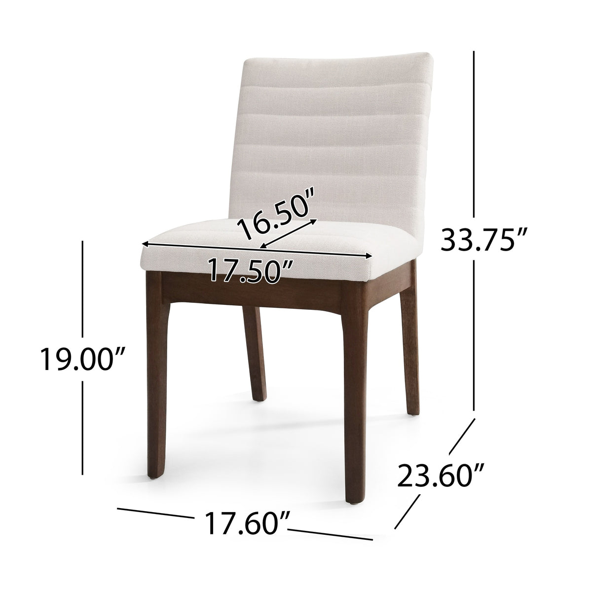 7-Pieces Upholstered Dining Set With Rubberwood Frame, Light beige+Walnut+Black